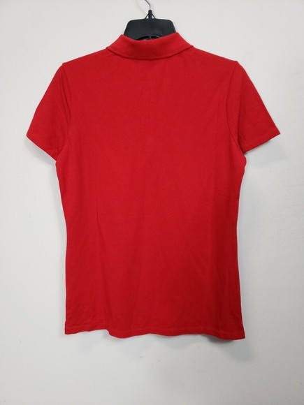 Eddie Bauer Women's Polo Shirts 5 Buttons Down Short Small Top Rouge Red - Picture 7 of 7